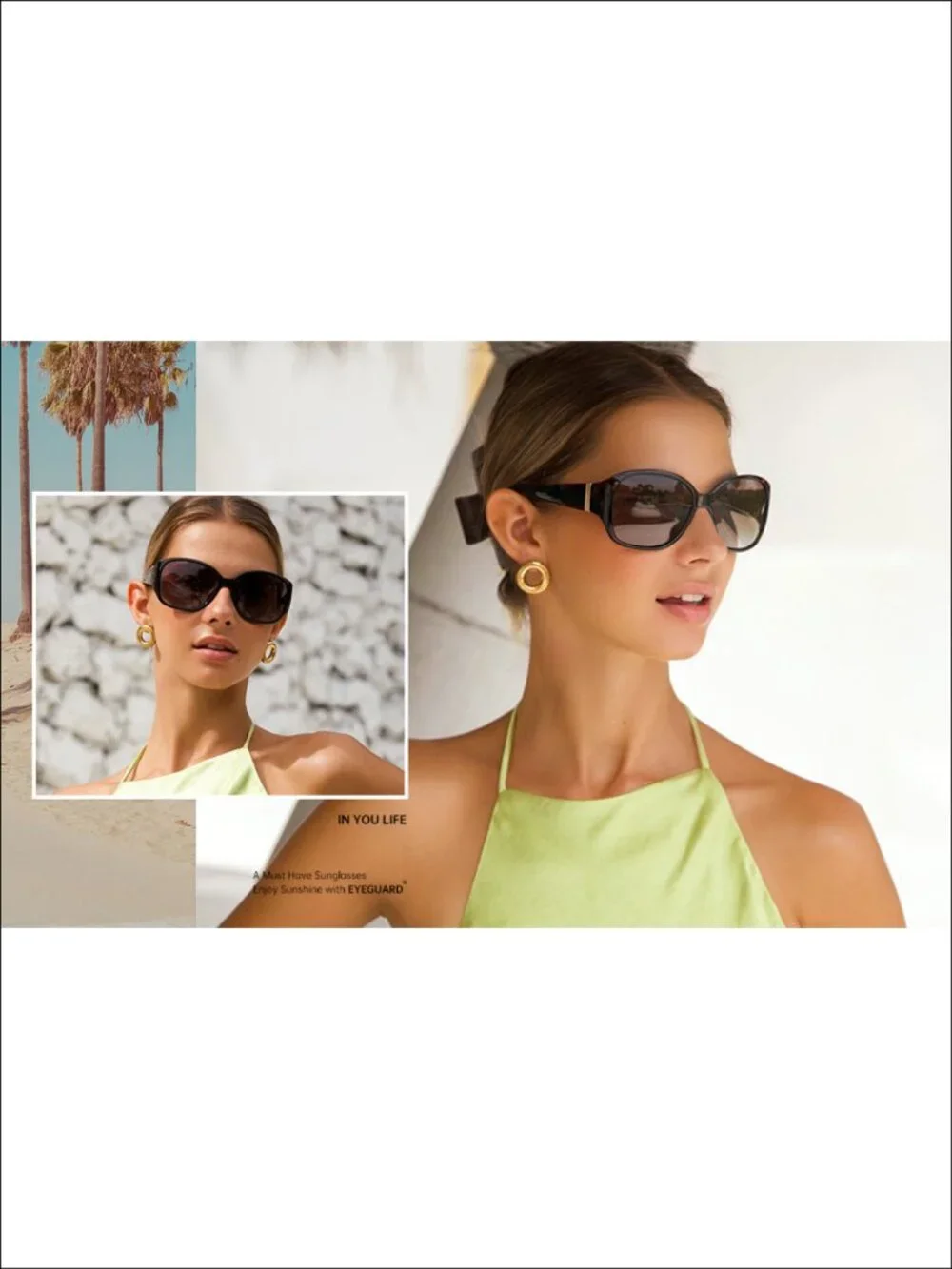 Polarized Sunglasses for Women Retro Vintage UV400 Square Oversized 2 Pack